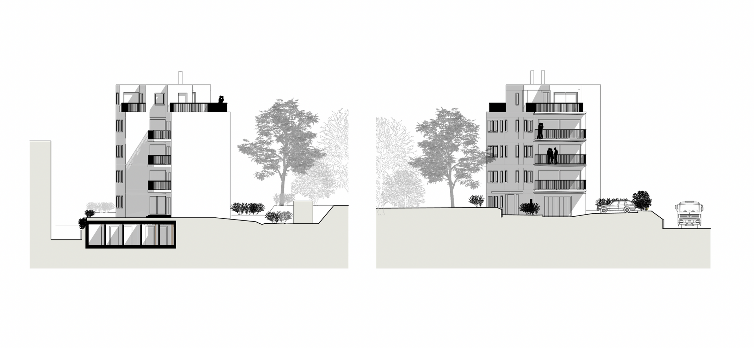 Süd- und Nordfassade